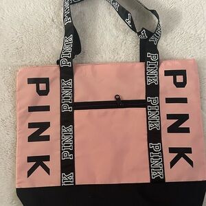 PINK Victoria's Secret Tote Bag - Pink and Black